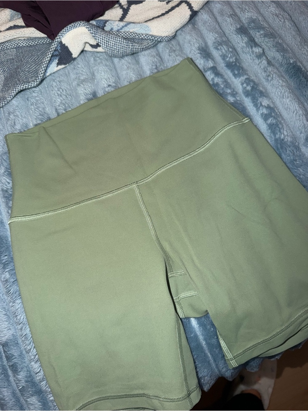 lululemon athletica Olive Green High-Rise Bike Shorts
